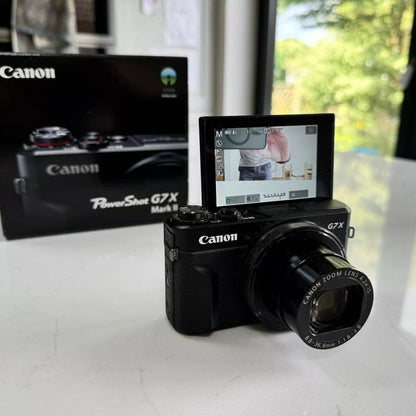 Used 🍇₊˚💜 Canon PowerShot G7X Mark II Digital Camera (Black) 🍥🎀📷